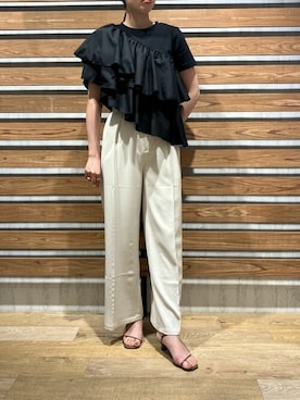 「UR'S（ユアーズ）のナローアンクルストラップサンダル（サンダル）」を使った、ur'sさん（レディース・169cm）の夏コーディネート