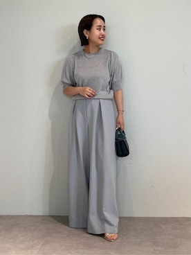 「UR'S（ユアーズ）の5㎝ヒールダブルストラップサンダル（サンダル）」を使った、ur'sさん（レディース・153cm）の夏コーディネート