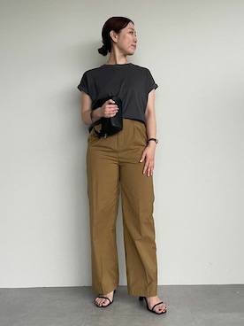 「UR'S（ユアーズ）の5㎝ヒールダブルストラップサンダル（サンダル）」を使った、ur'sさん（レディース・153cm）の夏コーディネート