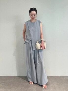 「UR'S（ユアーズ）の5㎝ヒールダブルストラップサンダル（サンダル）」を使った、ur'sさん（レディース・162cm）の夏コーディネート