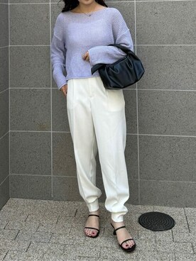 「UR'S（ユアーズ）の5㎝ヒールダブルストラップサンダル（サンダル）」を使った、ur'sさん（レディース・157cm）の夏コーディネート