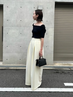 「UR'S（ユアーズ）の5㎝ヒールダブルストラップサンダル（サンダル）」を使った、ur'sさん（レディース・162cm）の夏コーディネート