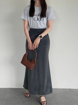 「UR'S（ユアーズ）の5㎝ヒールダブルストラップサンダル（サンダル）」を使った、ur'sさん（レディース・167cm）の夏コーディネート