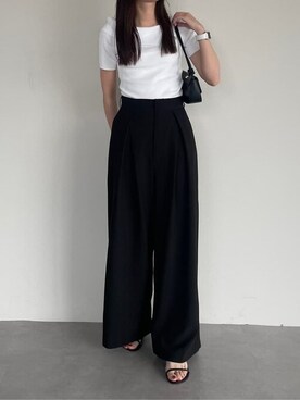 「UR'S（ユアーズ）の5㎝ヒールダブルストラップサンダル（サンダル）」を使った、ur'sさん（レディース・167cm）の夏コーディネート