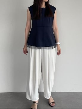 「UR'S（ユアーズ）のアイテム（ベスト）」を使った、ur'sさん（レディース・167cm）の夏コーディネート