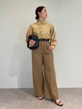 「UR'S（ユアーズ）の5㎝ヒールダブルストラップサンダル（サンダル）」を使った、ur'sさん（レディース・154cm）の夏コーディネート