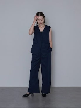 「UR'S（ユアーズ）のアイテム（ベスト）」を使った、ur'sさん（レディース・162cm）の夏コーディネート