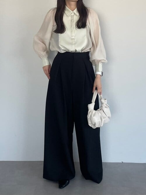 セール】オーバーラップタックワイドパンツ（その他パンツ