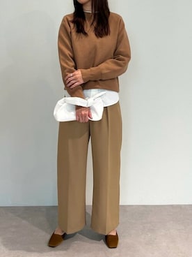 「キャメル」｜「アイテム（サンダル）」を使った、ur'sさん（レディース・168cm）の夏コーディネート