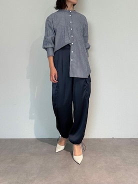 「UR'S（ユアーズ）のサテンパラシュートパンツ（その他パンツ）」を使った、ur'sさん（レディース・168cm）の夏コーディネート