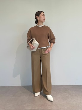 「アイテム（ニット/セーター）」を使った、ur'sさん（レディース・154cm）の夏コーディネート