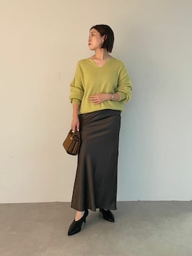 「urs」｜「アイテム（スカート）」を使った、ur'sさん（レディース・154cm）の秋コーディネート