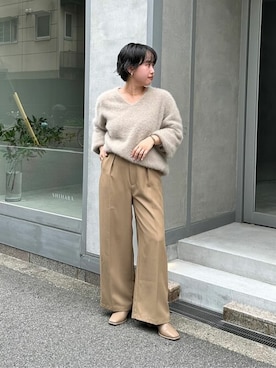 「urs」｜「アイテム（ブーツ）」を使った、ur'sさん（レディース・153cm）の秋コーディネート
