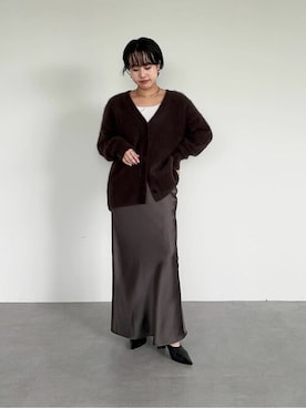 「urs」｜「アイテム（スカート）」を使った、ur'sさん（レディース・153cm）の秋コーディネート