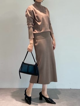 「urs」｜「アイテム（スカート）」を使った、ur'sさん（レディース・157cm）の秋コーディネート