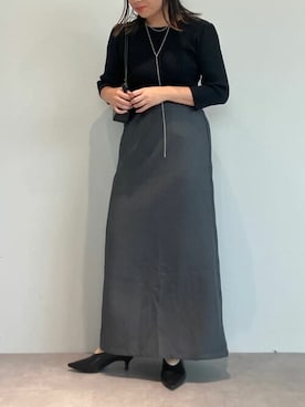 「urs」｜「アイテム（スカート）」を使った、ur'sさん（レディース・158cm）の秋コーディネート
