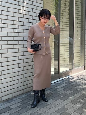 「urs」｜「アイテム（スカート）」を使った、ur'sさん（レディース・153cm）の秋コーディネート