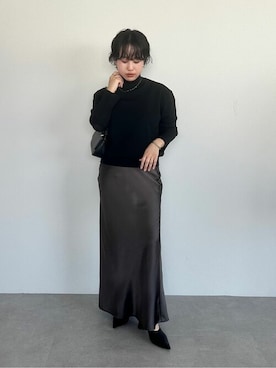 「urs」｜「アイテム（スカート）」を使った、ur'sさん（レディース・153cm）の秋コーディネート