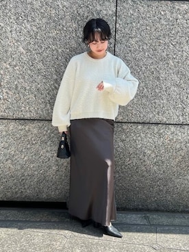 「urs」｜「アイテム（スカート）」を使った、ur'sさん（レディース・153cm）の秋コーディネート