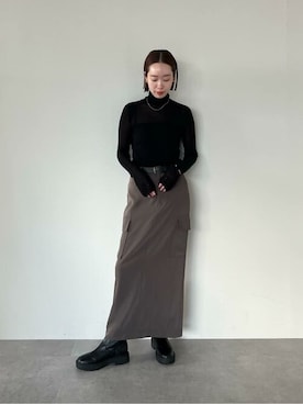 「urs」｜「アイテム（スカート）」を使った、ur'sさん（レディース・162cm）の秋コーディネート