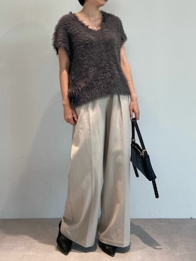 「UR'S（ユアーズ）のアイテム（ベスト）」を使った、ur'sさん（レディース・157cm）の秋コーディネート