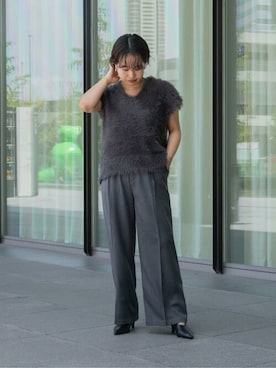 「UR'S（ユアーズ）のアイテム（ベスト）」を使った、ur'sさん（レディース・153cm）の秋コーディネート