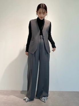 「UR'S（ユアーズ）のアイテム（ベスト）」を使った、ur'sさん（レディース・159cm）の秋コーディネート