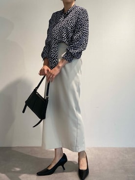 「urs」｜「アイテム（スカート）」を使った、ur'sさん（レディース・157cm）の秋コーディネート