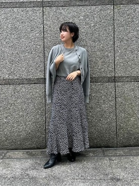 「urs」｜「アイテム（スカート）」を使った、ur'sさん（レディース・153cm）の秋コーディネート