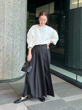 「urs」｜「アイテム（スカート）」を使った、ur'sさん（レディース・162cm）の秋コーディネート