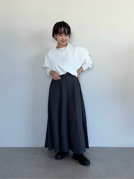 「urs」｜「アイテム（スカート）」を使った、ur'sさん（レディース・153cm）の秋コーディネート