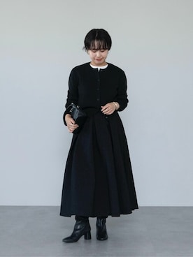 「urs」｜「アイテム（スカート）」を使った、ur'sさん（レディース・153cm）の秋コーディネート