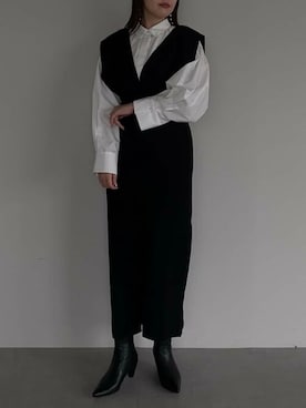 「urs」｜「アイテム（ワンピース/ドレス）」を使った、ur'sさん（レディース・166cm）の秋コーディネート