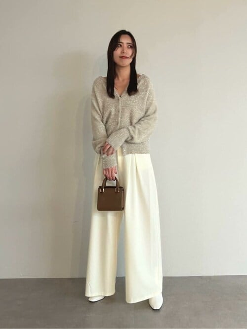 タックワイドクロップドパンツ パンツ クロップドワイドタックパンツ レディース : ZOZOTOWN