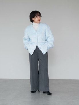 「シャギー」｜「アイテム（ダウンジャケット/コート）」を使った、ur'sさん（レディース・153cm）の秋コーディネート
