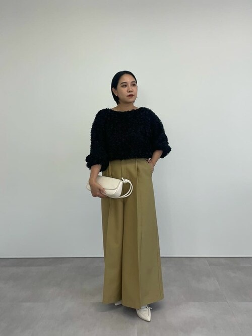 売り切れました。フリンジカットソー セール】フリルフリンジボートネックトップス（Tシャツ/カットソー