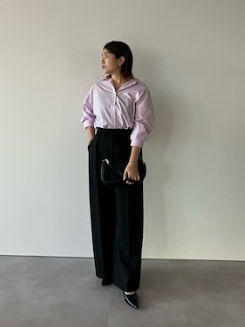 「UR'S（ユアーズ）のベーシックシャツ（シャツ/ブラウス）」を使った、ur'sさん（レディース・158cm）の冬コーディネート