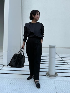 「urs」｜「アイテム（パンツ）」を使った、ur'sさん（レディース・153cm）の冬コーディネート