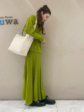 「ニットアップ」｜sumiさん（レディース・161cm）の冬コーディネート