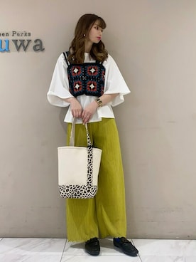 「ESCAR（エスカー）のアイテム」を使った、sumiさん（レディース・161cm）の春コーディネート