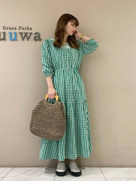 「ESCAR（エスカー）のアイテム」を使った、sumiさん（レディース・161cm）の春コーディネート