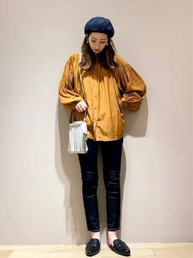 「cache cache（カシュ カシュ）のアイテム（ショルダーバッグ）」を使った、sumiさん（レディース・161cm）の春コーディネート