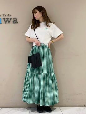 「cache cache（カシュ カシュ）のアイテム」を使った、sumiさん（レディース・161cm）の春コーディネート