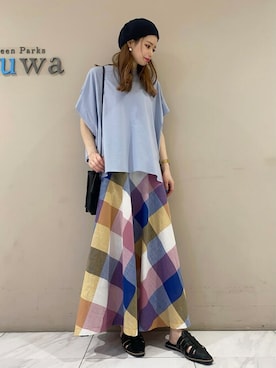 「cache cache（カシュ カシュ）のアイテム」を使った、sumiさん（レディース・161cm）の春コーディネート