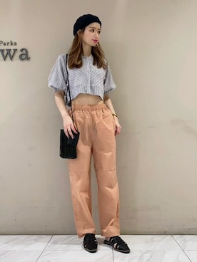 「cache cache（カシュ カシュ）のアイテム」を使った、sumiさん（レディース・161cm）の春コーディネート