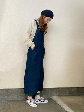 「AMERICAN HOLIC」｜「アイテム（ジャンパースカート）」を使った、sumiさん（レディース・161cm）の春コーディネート