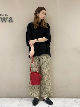 「cache cache（カシュ カシュ）のアイテム」を使った、sumiさん（レディース・161cm）の春コーディネート