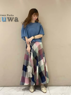 「cache cache（カシュ カシュ）のアイテム」を使った、sumiさん（レディース・161cm）の春コーディネート