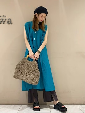 「minia（ミニア）のアイテム」を使った、sumiさん（レディース・161cm）の春コーディネート