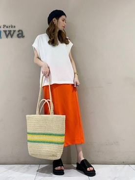 「minia（ミニア）のアイテム」を使った、sumiさん（レディース・161cm）の春コーディネート